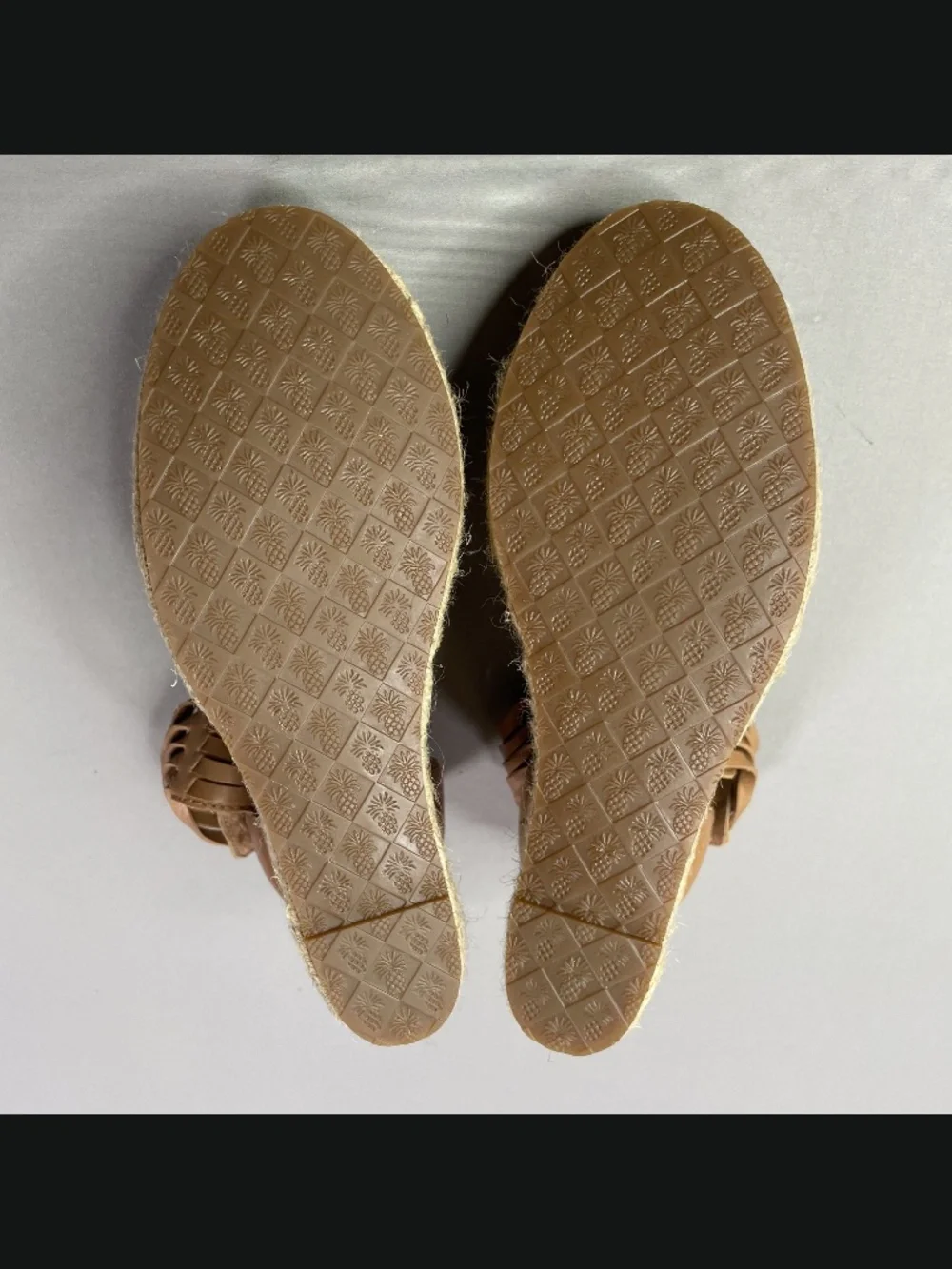 NEW Tommy Bahama Shoes Womens 7 brown leather jute Rakona wedge heels summer